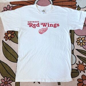 Vintage 90s Single Stitch Detroit Redwings T-Shirt Size Medium